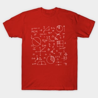 Math formulae (red) T-Shirt